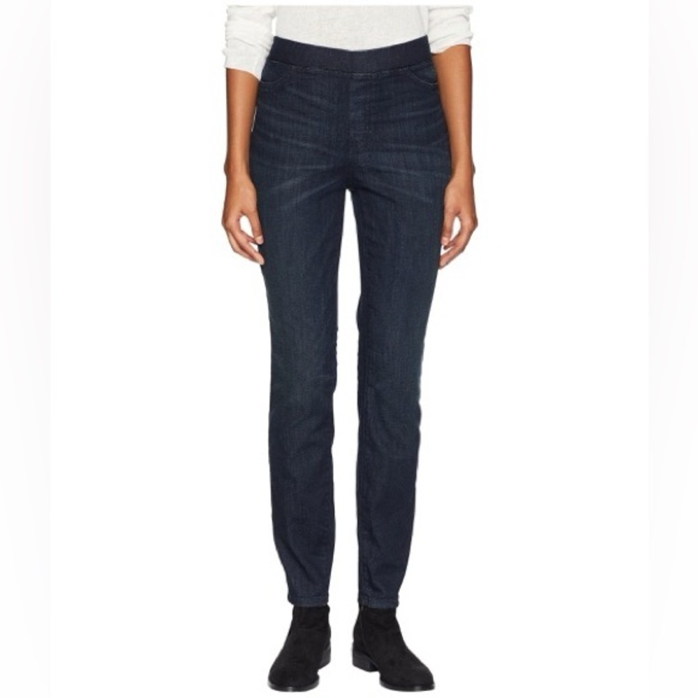 Eileen Fisher Dark Blue Organic Cotton Stretch Jean Leggings - Medium (10-12)